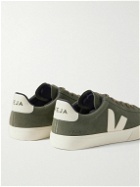 Veja - Campo Rubber and Leather-Trimmed Suede Sneakers - Green