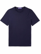 Ralph Lauren Purple label - Logo-Embroidered Cotton-Lisle T-Shirt - Blue