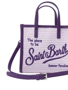 MC2 Saint Barth Lilac Mini Vivian Straw Handbag