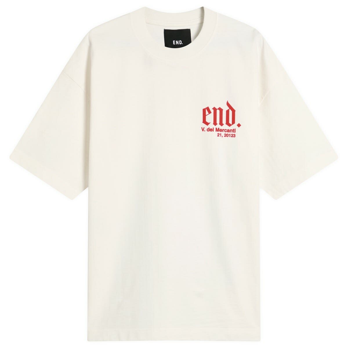 END. City Series 2.0 Milan T-Shirt in Ecru