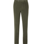 Brunello Cucinelli - Dark-Sage Slim-Fit Cotton and Cashmere-Blend Suit Trousers - Green