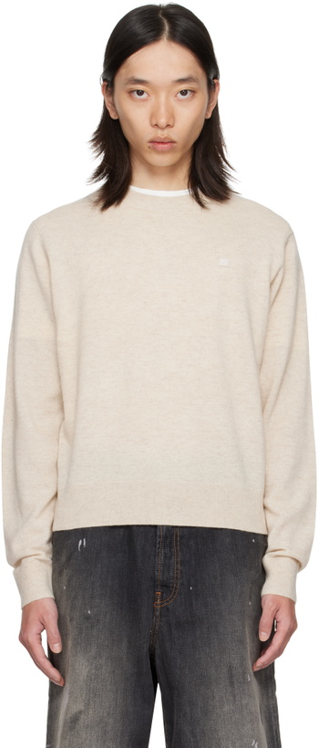 Photo: Acne Studios Beige Crewneck Sweater