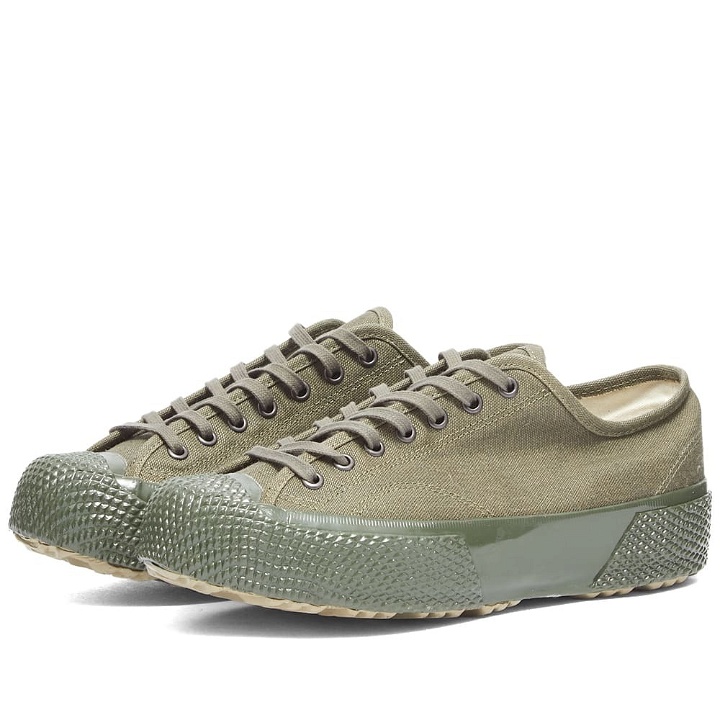 Photo: Artifact by Superga Men's 2424 Deadstock French Cotton Sneakers in Green/Dark Green