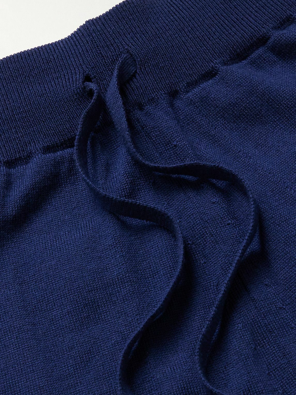 John Smedley - Henning Tapered Merino Wool Sweatpants - Blue