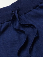 John Smedley - Henning Tapered Merino Wool Sweatpants - Blue