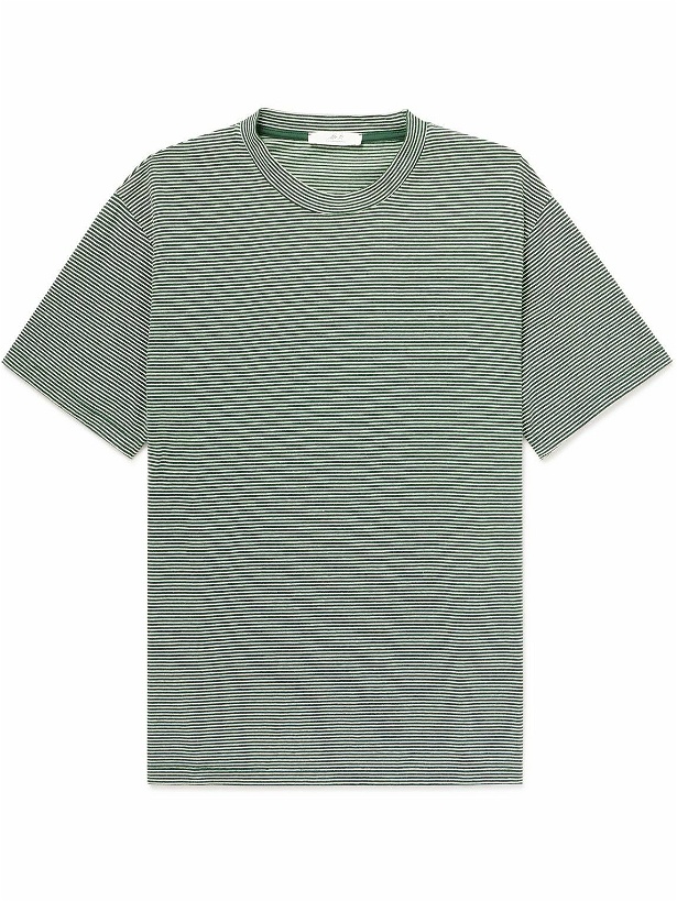 Photo: Mr P. - Striped Cotton-Jersey T-Shirt - Green