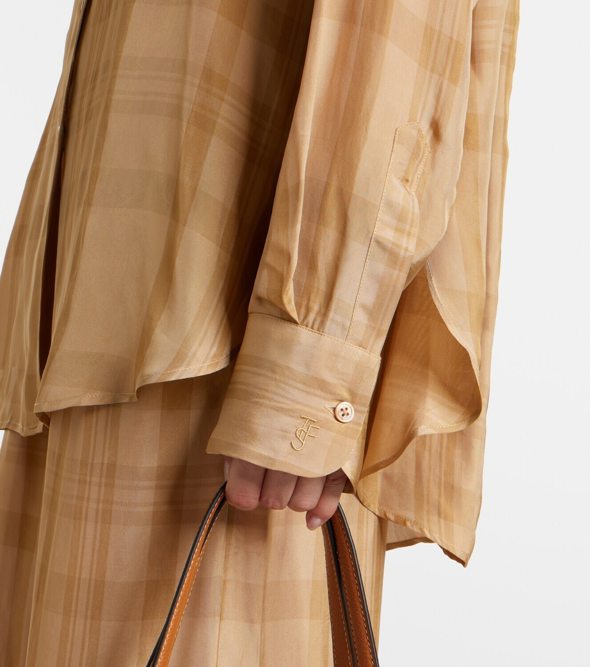 The Frankie Shop Peri checked twill shirt