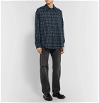 Martine Rose - Checked Cotton-Flannel Shirt - Blue