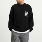 Represent Men's Logo Knit Jumper in Jet Black