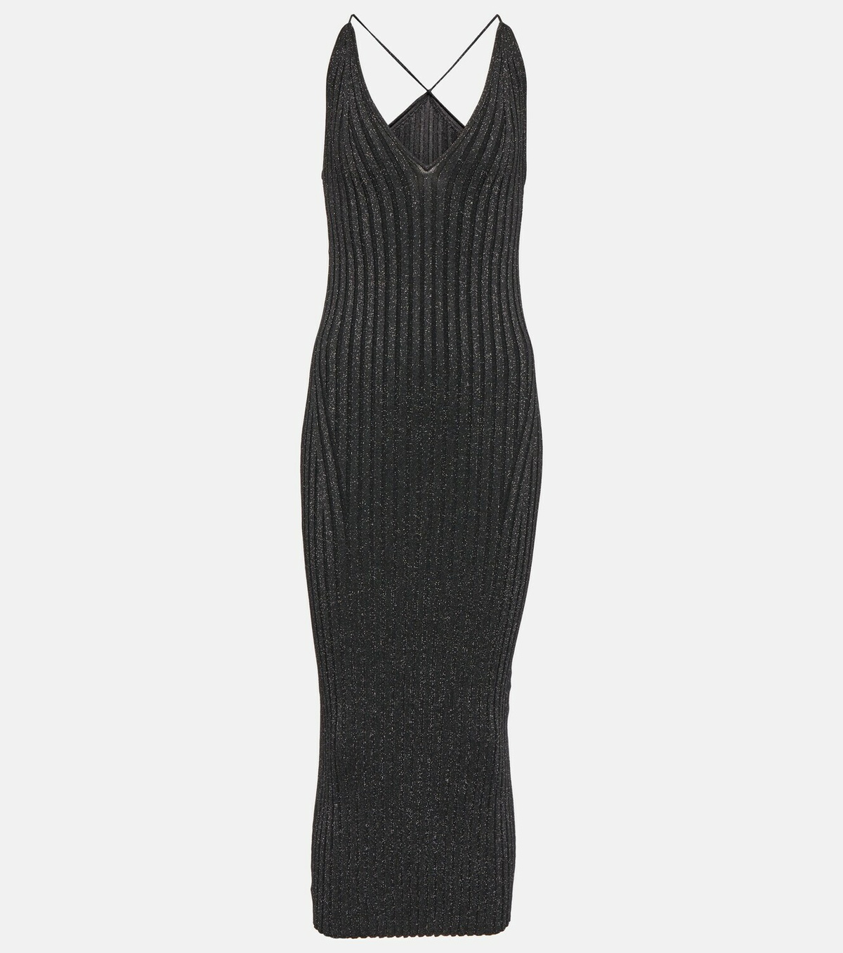 metallic knit bodycon dress Suki Metallic Knit Maxi Dress / Gold | MESHKI