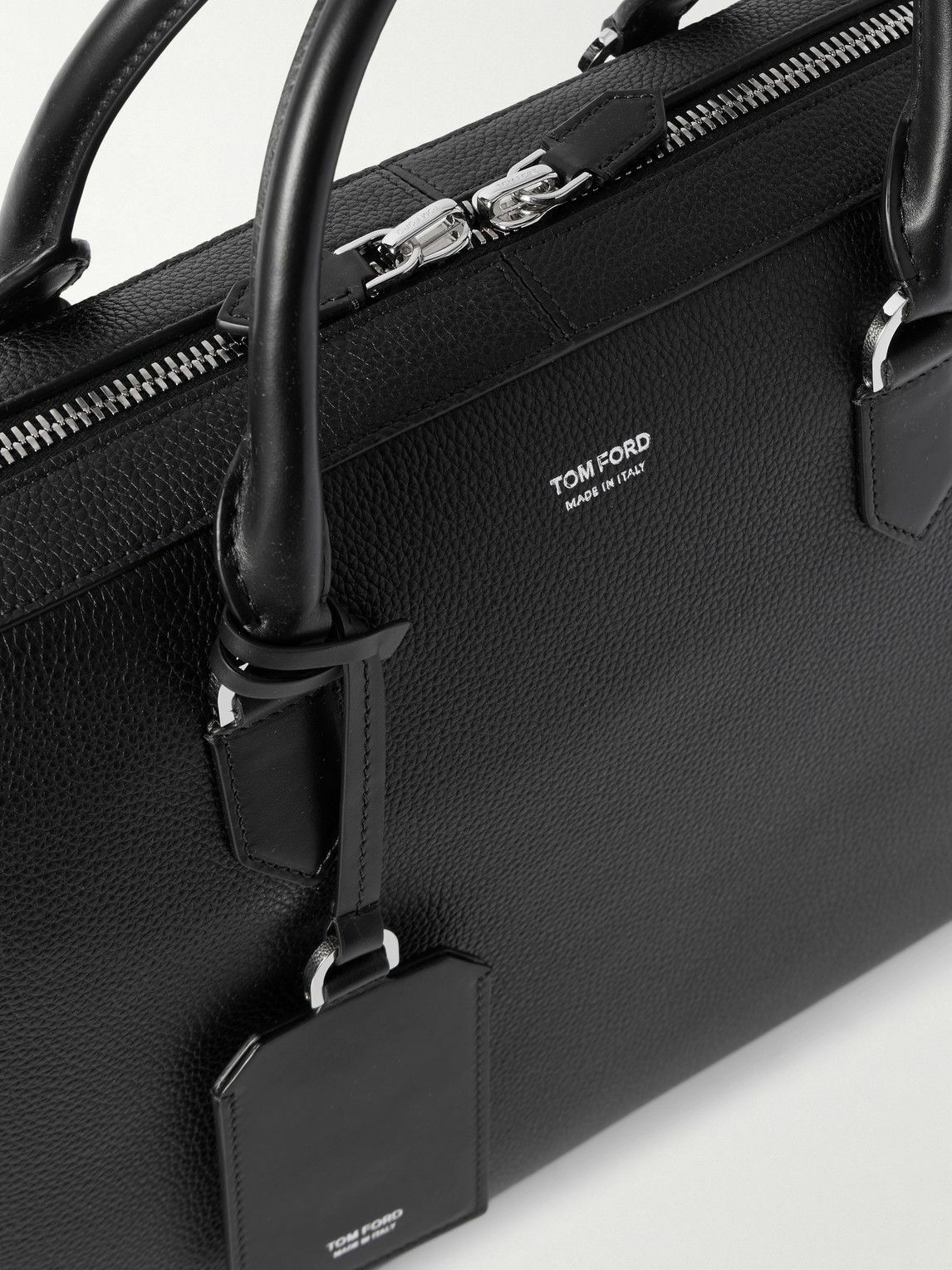 TOM FORD - Elliott Full-Grain Leather Briefcase