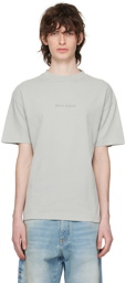 Palm Angels Gray Garment-Dyed T-Shirt