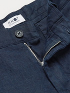 NN07 - Karl Tapered Linen Chinos - Blue