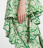 Johanna Ortiz Draped paisley midi dress