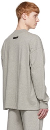 Essentials Gray Cotton Long Sleeve T-Shirt