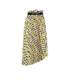 Balenciaga Chain-print wrap midi skirt