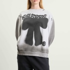 Acne Studios Women's Franziska Marker Bow Sweatshirt in Pale Grey Melange