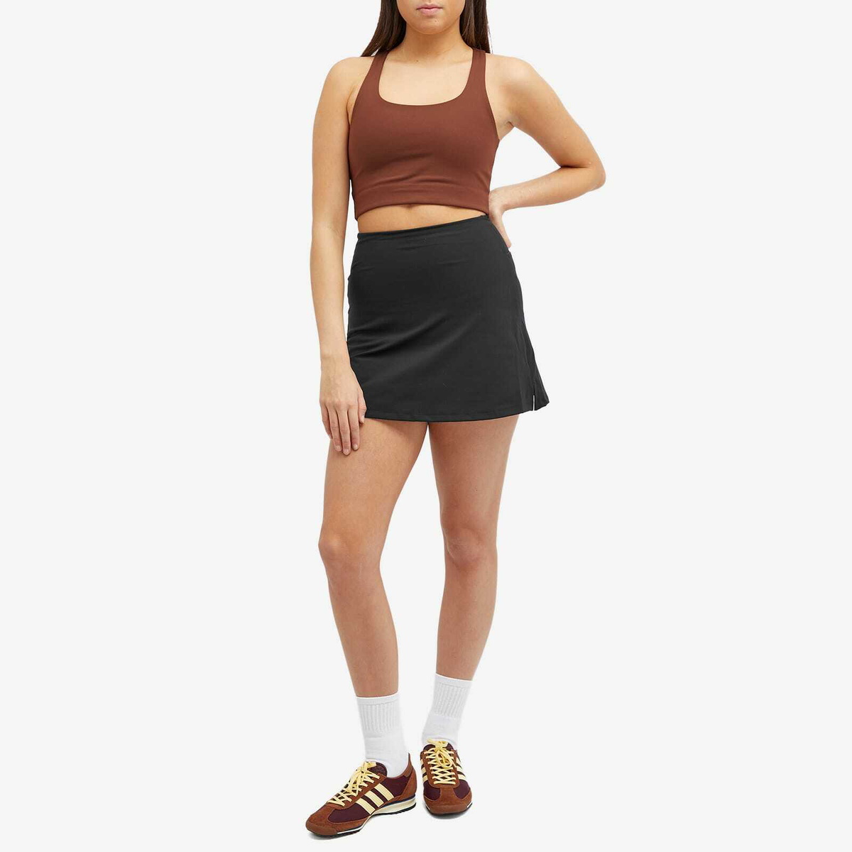 Girlfriend Collective Women's High-Rise Skirt in Black