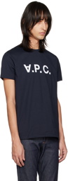 A.P.C. Navy Crewneck T-Shirt