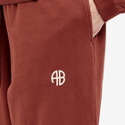 Anine Bing Women's Tyler Sweat Pants in Burgundy