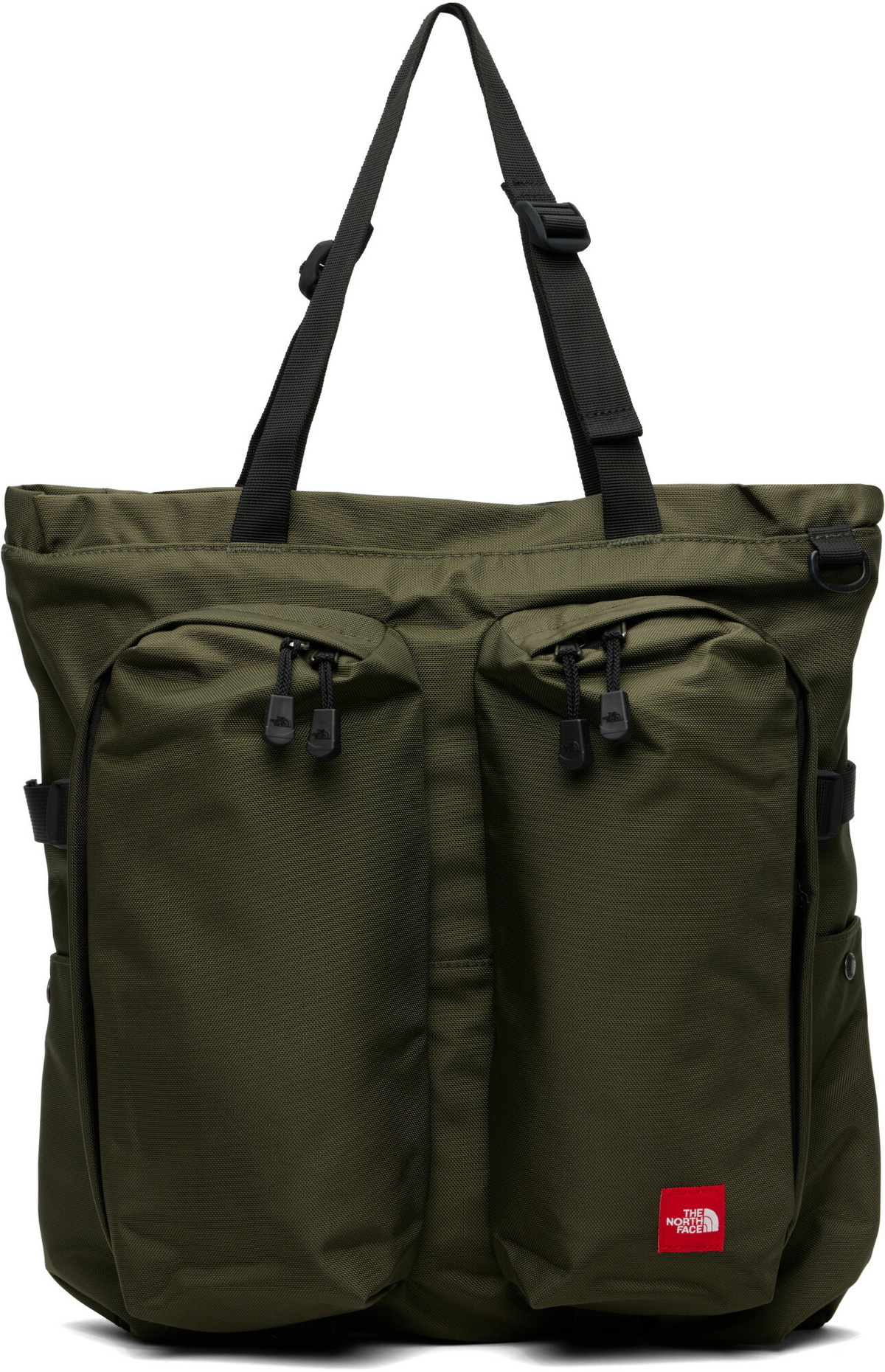 The North Face Green TNF Red Box Tote