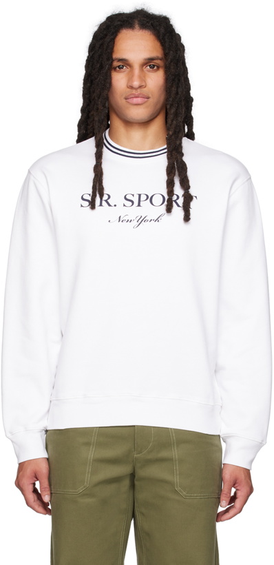Photo: Sporty & Rich White 'S.R. Sport' Sweatshirt