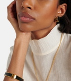 Toteme Signature enamel gold-plated hoop earrings