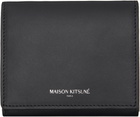 Maison Kitsuné Black 'Maison Kitsuné Paris' Trifold Wallet