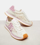 Dolce&Gabbana DG Cushioned leather-trimmed sneakers