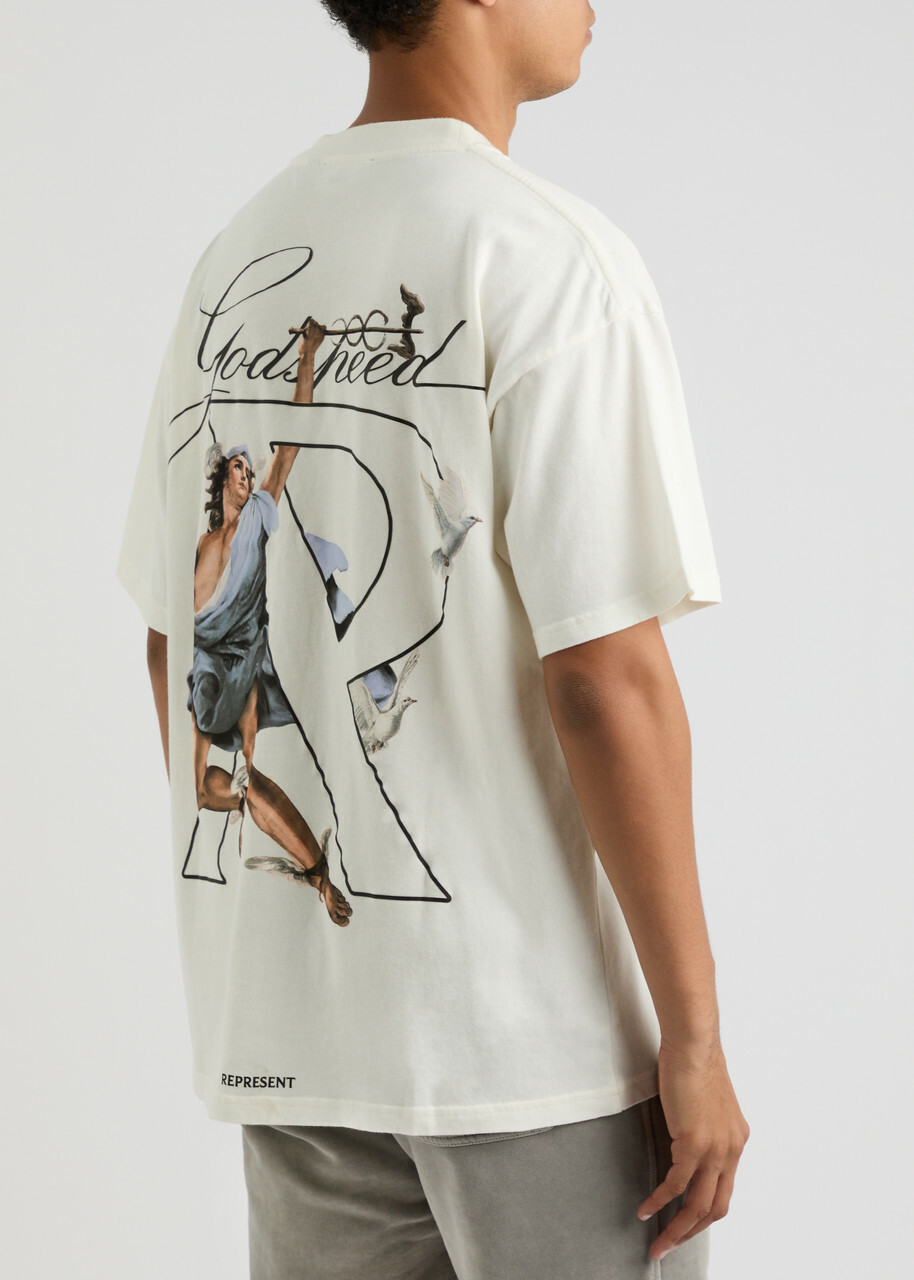 Tシャツ・カットソー HERMES Printed t-shirt Represent Hermes Printed Cotton T-shirt White Represent