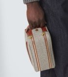 Brunello Cucinelli Leather-trimmed toiletry bag