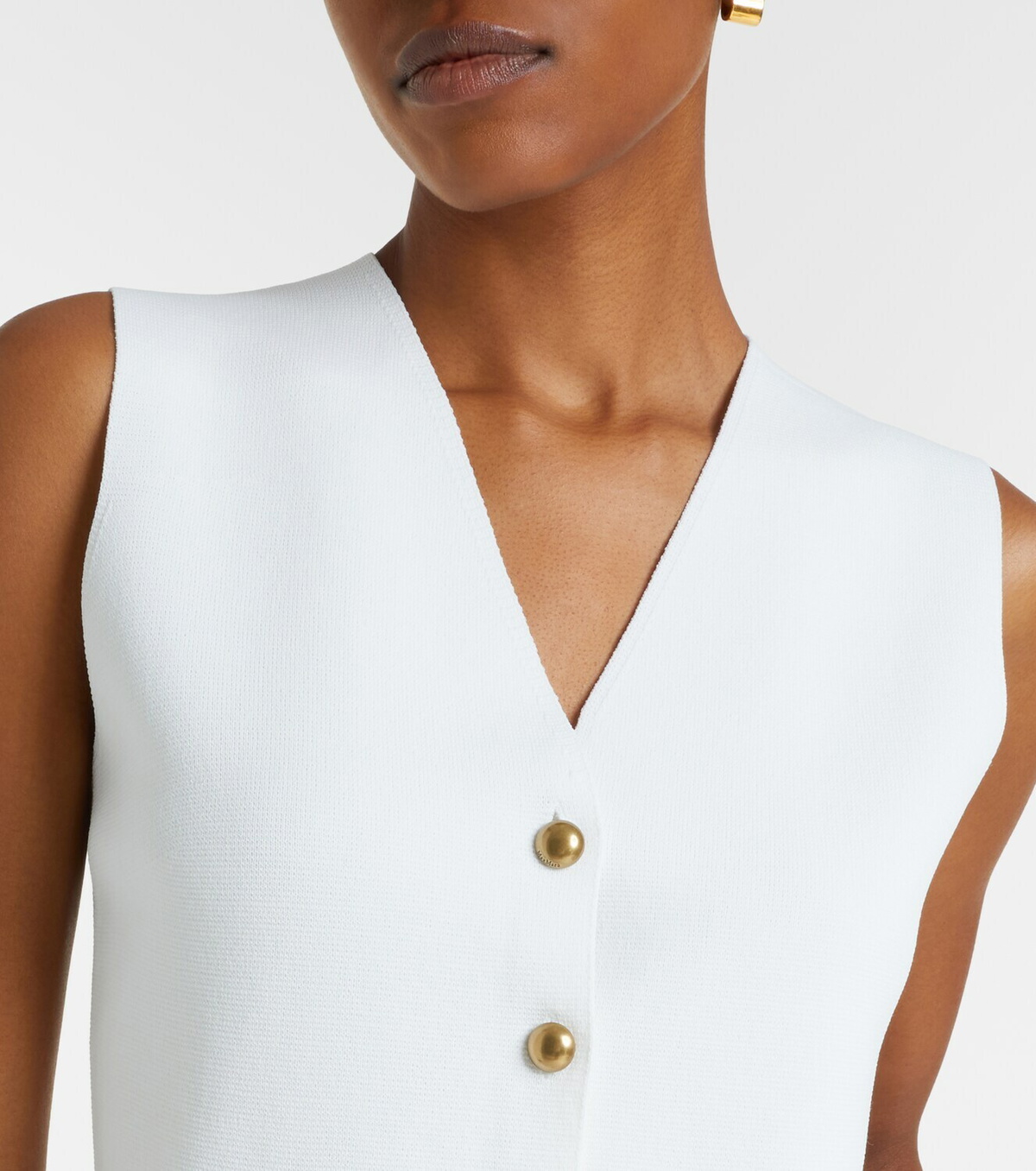 Max Mara Knitted crêpe vest