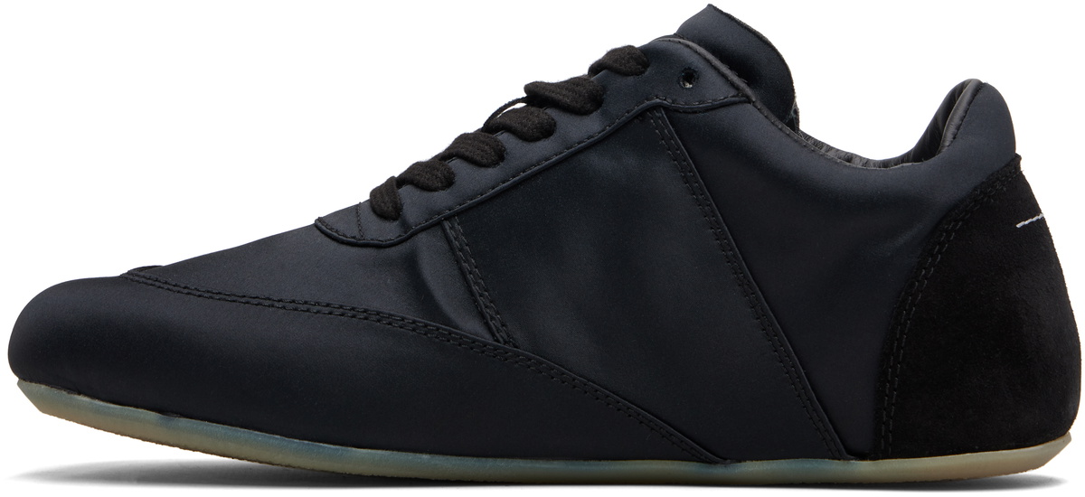 MM6 Maison Margiela Black Satin Factory Sneakers