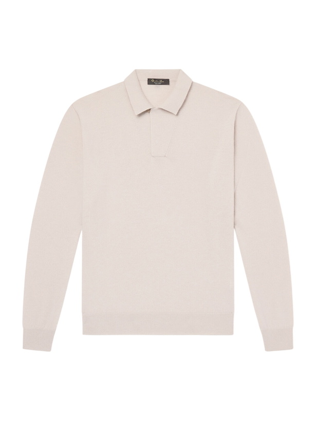 Photo: Loro Piana - Sergio Cashmere Polo Sweater - Neutrals
