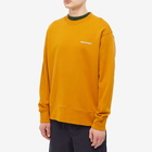 Norse Projects Men's Arne Logo Crew Sweat in Turmeric Yellow