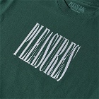 PLEASURES Men's Stretch Logo T-Shirt in Forest Green