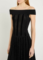 Balmain Sequin-embellished Stretch-knit top No Colour