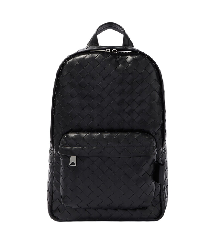 Photo: Bottega Veneta Intrecciato leather backpack
