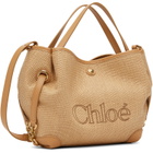 Chloé Beige Small 'Chloé' Clover Double Carry Tote