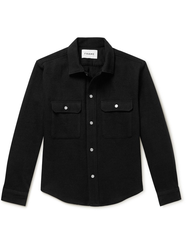 Photo: FRAME - Cotton and Virgin Wool-Blend Twill Shirt Jacket - Black