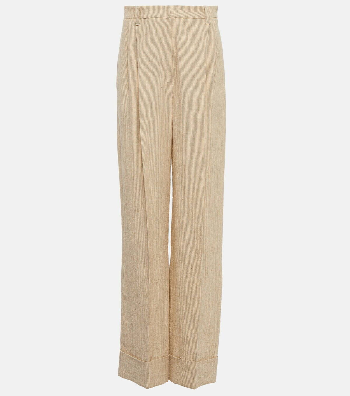 Brunello Cucinelli - High-rise wide-leg linen pants Brunello