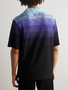 Missoni - Camp-Collar Crochet-Knit Cotton-Blend Shirt - Blue