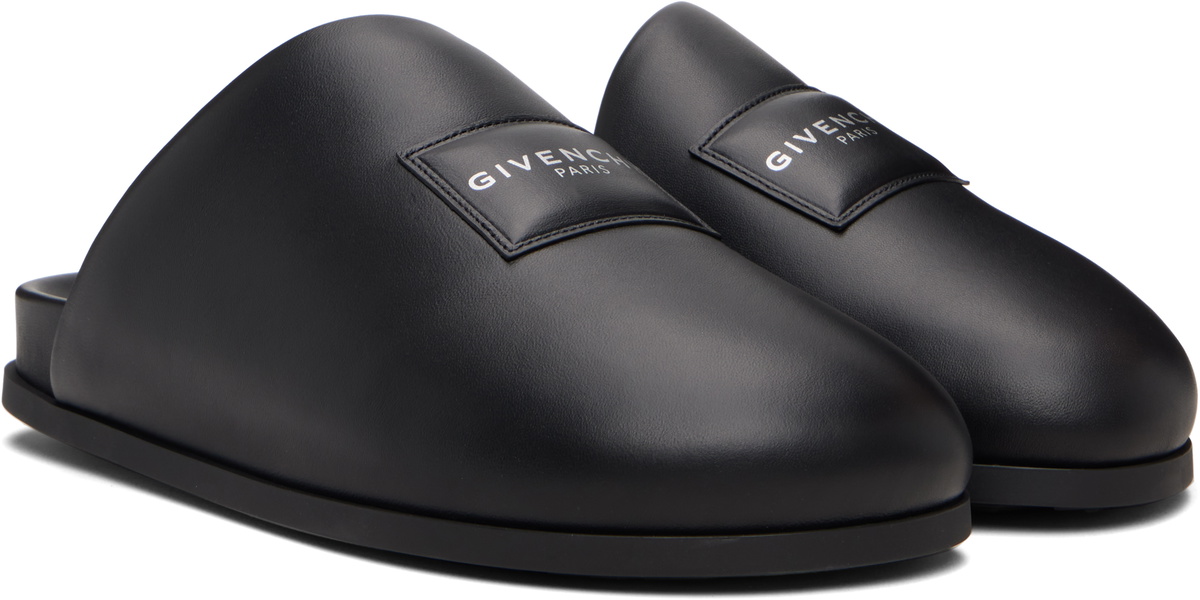 Givenchy Black Puffy Nappa Leather Mule Loafers
