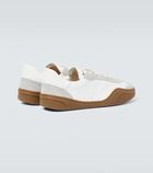 Acne Studios Suede-trimmed leather sneakers