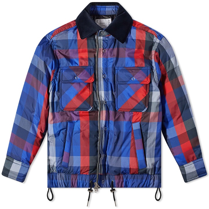 Photo: Sacai Plaid Quilted Jacket