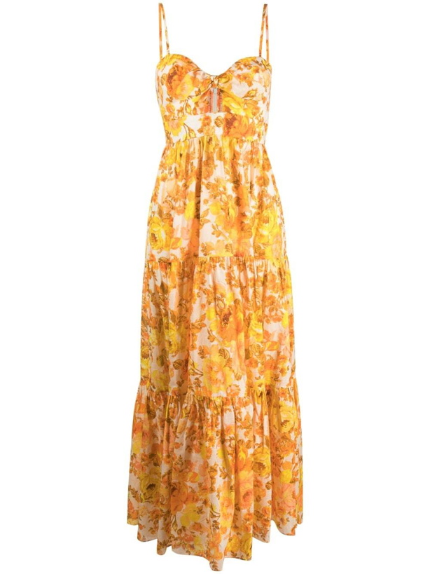 Photo: ZIMMERMANN - Floral Print Cotton Midi Dress