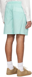 Solid Homme Blue Pleated Shorts