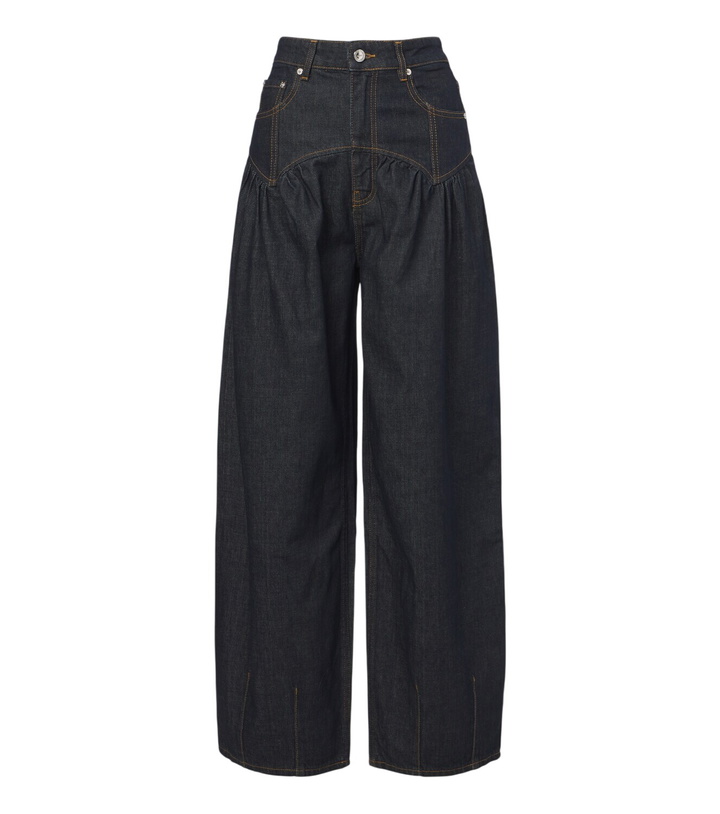 Photo: Ganni Gathered barrel-leg jeans