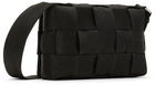 Bottega Veneta Black Intreccio Webbing Messenger Bag