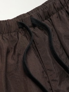 Kaptain Sunshine - Tapered Crinkled-Shell Trousers - Brown